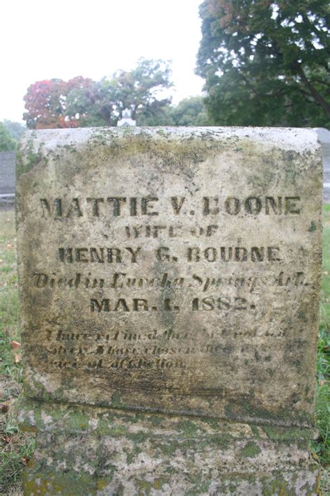 Martha Virginia Mattie Boone Bourne 1848 1882 Find A Grave Memorial