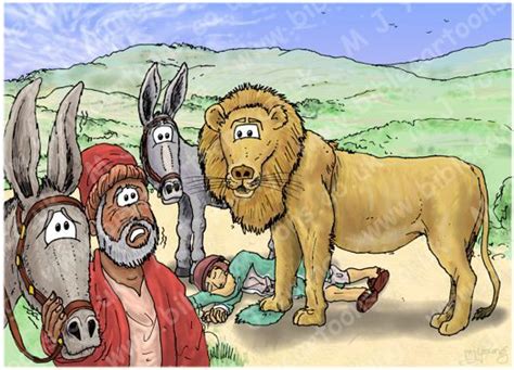 1 Kings 13 Prophet And Lion Scene 09 The Lion And The Donkey