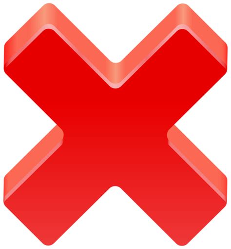X And Check Mark Png