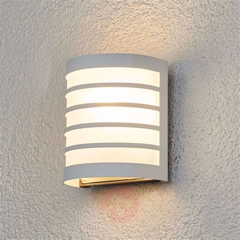 Calin White Outdoor Wall Light With A Striped Look Uk
