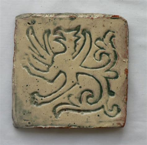 Moravian Griffin Tile 3 Moravian Arts And Crafts Movement