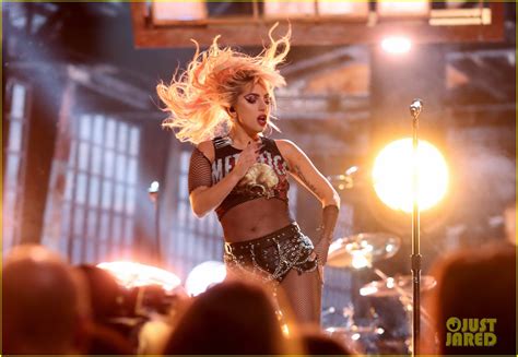 Lady Gaga Crowd Surfs During Grammys 2017 Performance With Metallica