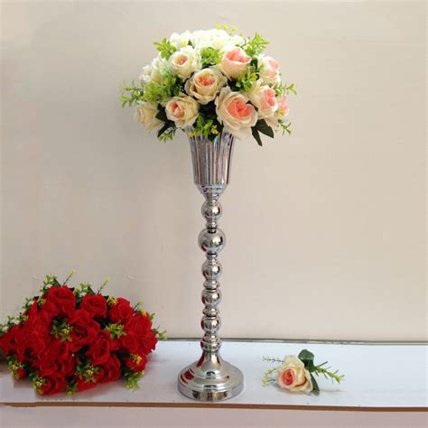 Silver Metal Wedding Flower Vases Table Centerpiece In Vases From Home