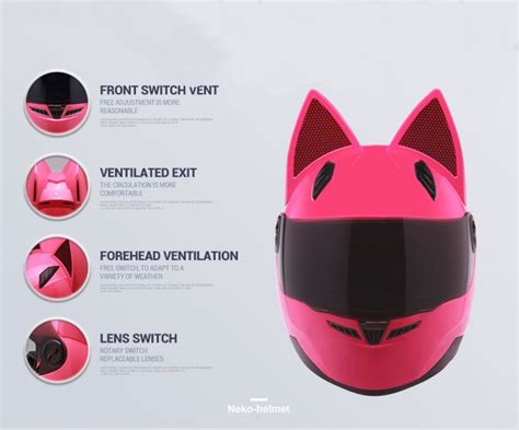 Their use is required by law in many countries. Women Cat Ears Motorcycle Helmet (Copy) - Bike Week Store
