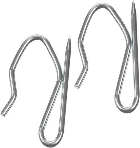 Metal Curtain Pin Hooks Strong Silver Clip Pleat For Heading Tape