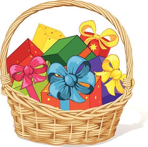 Royalty Free Christmas Gift Basket Clip Art, Vector Images ...