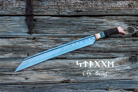 Hand Forged Sword Viking Seax Norseman Longsax Etsy