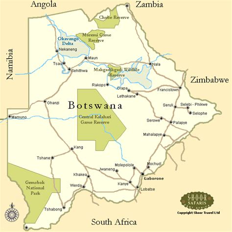 Map Of Botswana Botswana Map