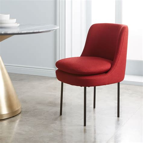 High back chair upholstered seatread more. Modern Curved Upholstered Dining Chair | High back dining ...