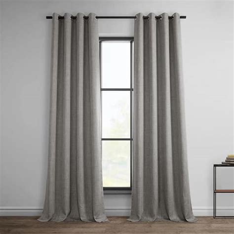Exclusive Fabrics And Furnishings Clay Faux Linen Grommet Room Darkening