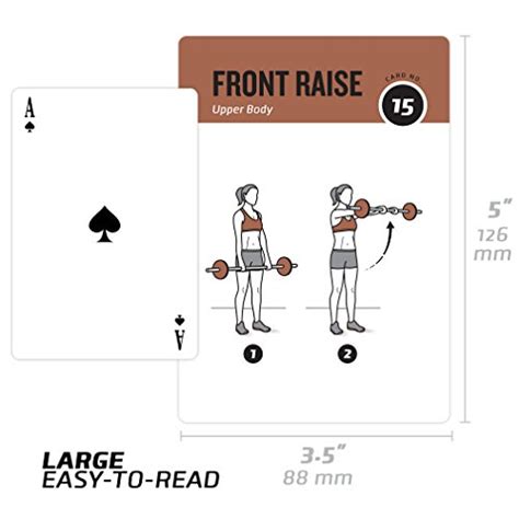 Newme Fitness Barbell Workout Cards Instructional Fitness Deck For