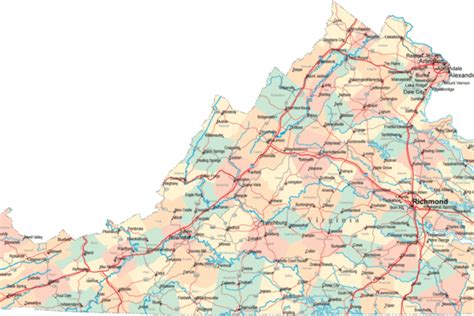 Road Map Of Northern Virginia
