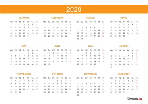 Calendar Template Year Free Template Ppt Premium Download 2020