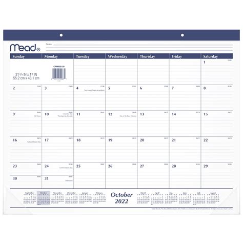 Mead Basic 2022 2023 Monthly Desk Pad Calendar Ubuy Qatar