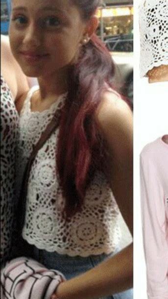 Ariana Grande White Top Crochet Top Wheretoget
