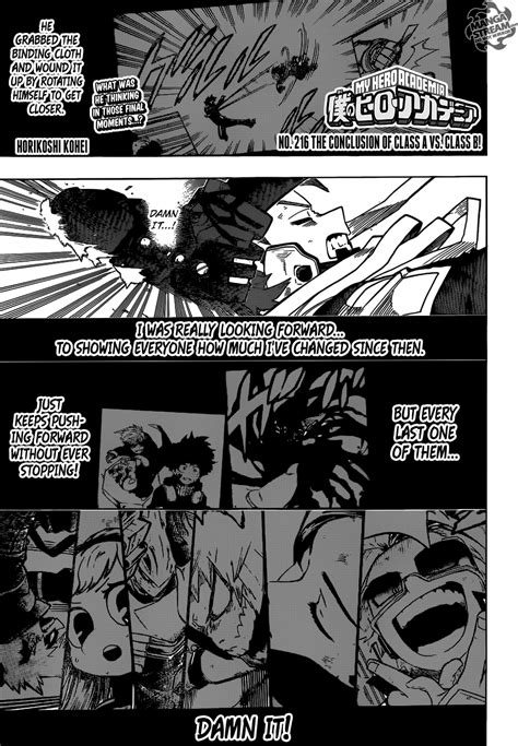 My Hero Academia Chapter 216 Review The Conclusion Of Class A Vs