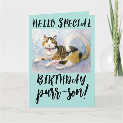 Calico Cat Birthday Greeting Cards Zazzle In 2022 Cat Birthday