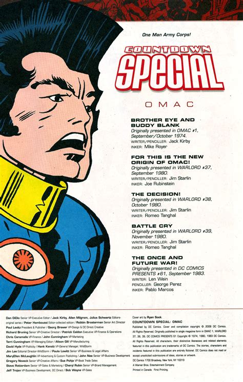 Countdown Special Omac Read Countdown Special Omac Comic Online In