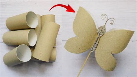 Easy Paper Butterfly Tutorial Toilet Paper Roll Crafts Spring Deco