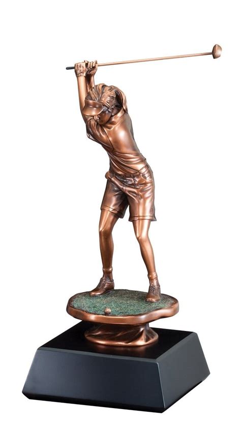 Female Golf Trophy Golf Award 2 Sizes Available Golf Trophies Golf