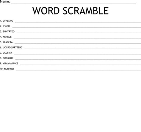 Word Scramble Wordmint