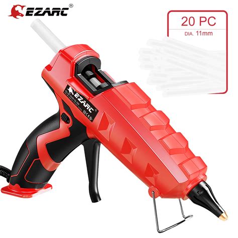 Ezarc Hot Melt Glue Gun 100w Heavy Duty Full Size Glue Gun Kit With