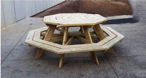 Octagon Shaped Picnic Table Free Woodworking