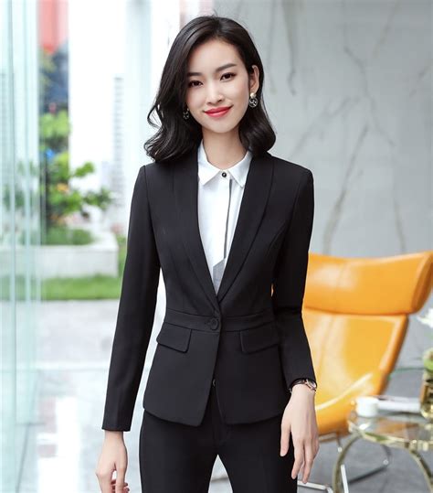 Formal Women Blazers And Jackets Black Blaser Female Business Clothes Ladies Work Wear Office