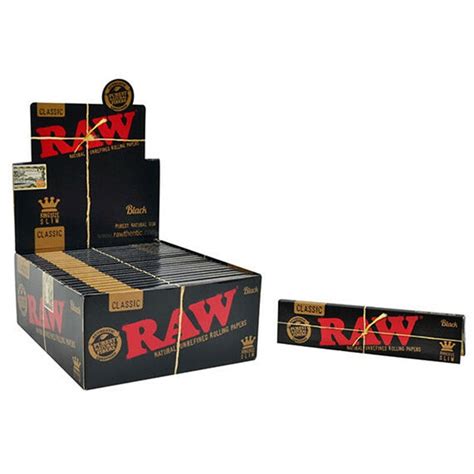 RAW Black Classic King Size Slim Rolling Papers 50 Vending Machines