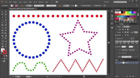 How To Make Dotted Lines In Adobe Illustrator Youtube