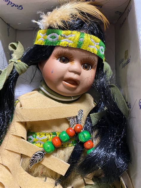 Golden Keepsakes Little Cubs Native American Indian Girl Doll Vintage~new In Box 8183140861792