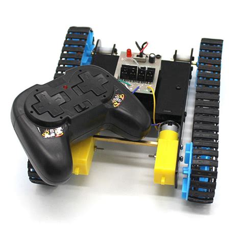 I to tried hard to make the rc tank easy to troubleshoot, modular, and easy to assemble and disassemble. diy 2.4g 4ch rc robot tank car educational kit Sale - Banggood.com