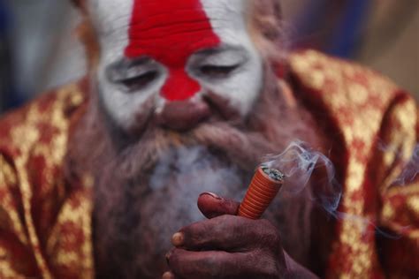 Thousands light up joints during Hindu festival in Nepal