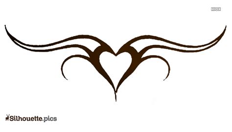 Tribal Heart Tattoo Designs Silhouette Silhouettepics