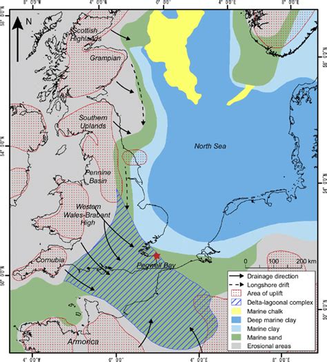 Late Paleocene Thanetian Palaeogeography Of The North Sea Region