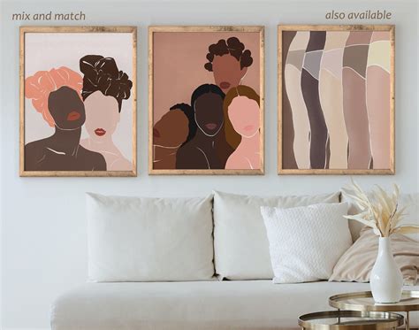 African American Women Art Black Woman Home Decor Melanin Etsy
