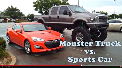 Lifted Truck Vs Sports Car Ft 2013 Hyundai Genesis Coupe Comical