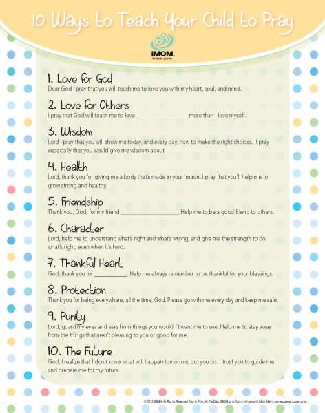 10 Ways To Teach Your Child To Pray Imom