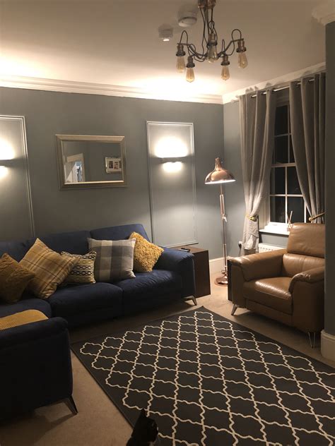 20 Navy Blue Living Room Ideas