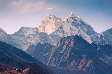 Himalaya Mountains At Sunrise Nepal Stock Photo Image Of Nepalese