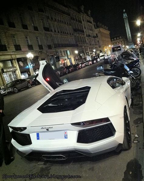 White Lamborghini Aventador In Paris ~ Auto Keirning Cars