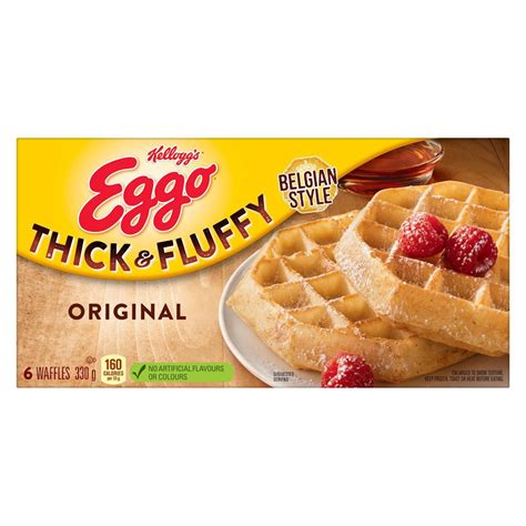 Eggo Thick And Fluffy Original Belgian Waffles 330g 6 Waffles