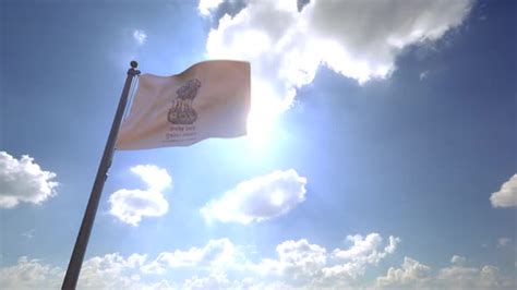 Gujarat Flag India On A Flagpole V4 By Efektstudio Videohive