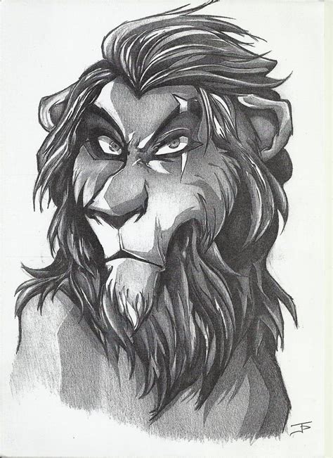 Scar Lion King Pencil Sketch By Ioannis Papadogeorgos © Lion King