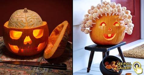 25 Creative Pumpkin Carving Ideas Bouncy Mustard