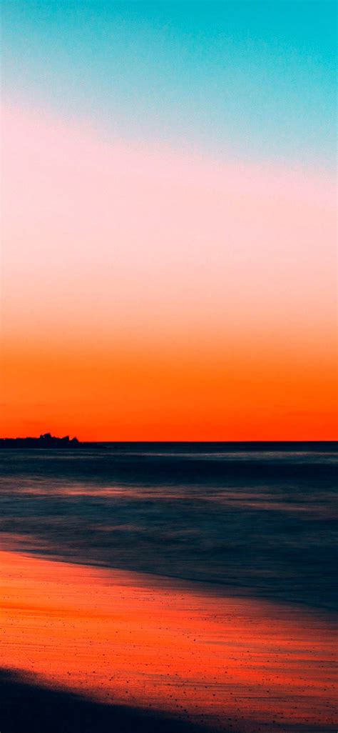 Iphone X Wallpaper Sea Shore Sunset Sky Hd Sunset Sky Sunset