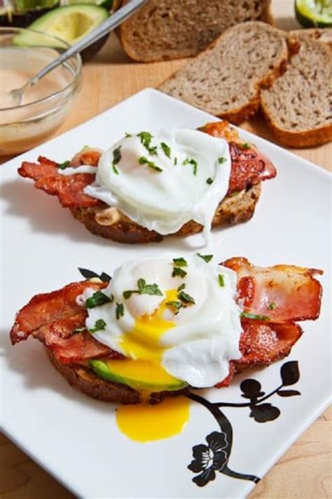 Poached Egg On Toast With Bacon