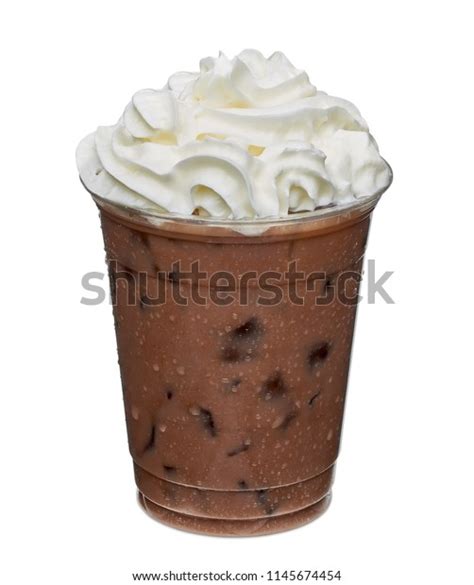 Iced Coffee Whipped Cream Go Take Stock Photo 1145674454 Shutterstock