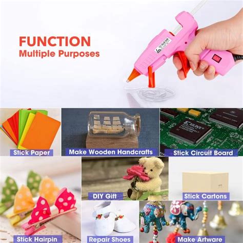 Hot Glue Gun Kit With 30pcs Glue Sticks7x140mm And Carrying Case