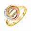 14k Tri Color Gold Ring With Interlocking Circles  Richard Cannon Jewelry